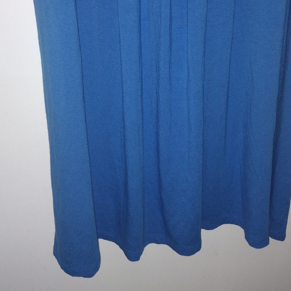 INC International Concepts Mermaid Blue V Neck Sundress w Silver Accents 0X - Picture 4 of 5